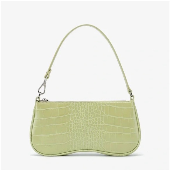 NWT 🍏 JW Pei Eva Light Green Croc Embossed Shoulder Bag - Picture 1 of 3